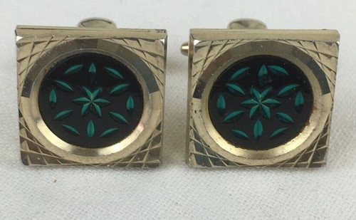 Vintage cufflinks enamel - cufflinks, &