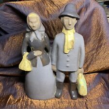 Jie Verkstad Figurine Couple 10” SWEDEN Ceramic Woman Man Elsi Bourelius Pottery