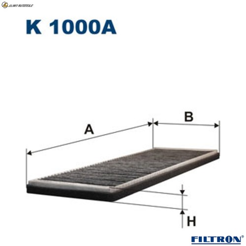 Interior air filter 1000a - k,