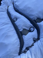 Pair of Antique circa C18th British hand forged Iron Horse Hames & rivets  