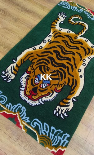 Tibetan tiger rugs handmade - tibetan,
