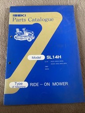 Iseki SL14H Ride On Mower Parts Catalogue 1996
