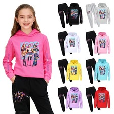 Gils Boys Kpop Devil Hunters Hoodies Tracksuits Sportwear Top Pants Outfit Set