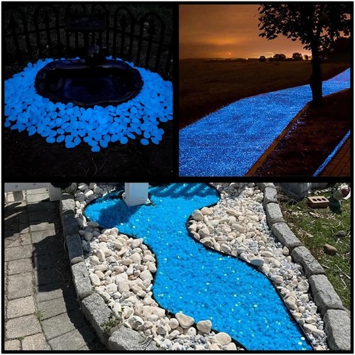 100pcs glow the dark stones - in,