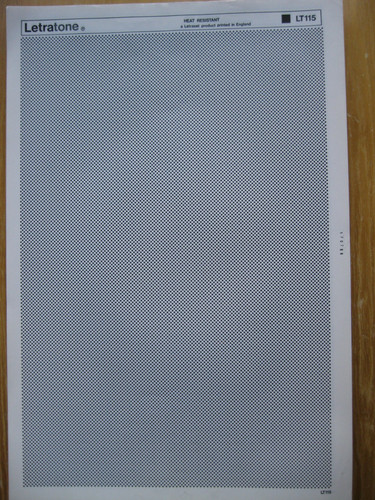 Letraset letratone sheet - letratone,