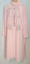CONDICI (16) Pink & Grey Embroidered Chiffon Coat, Pink Dress & Scarf /Weddings