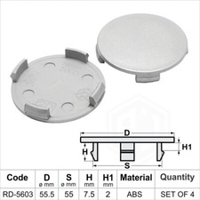 Alloy wheel center caps centre