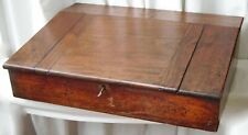 CLERKS WRITING SLOPE -LOCKABLE TABLE TOP DESK ANTIQUE