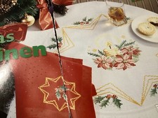 Vintage Zweigart Christmas Tablelinens design Cross stitch chart Only /242