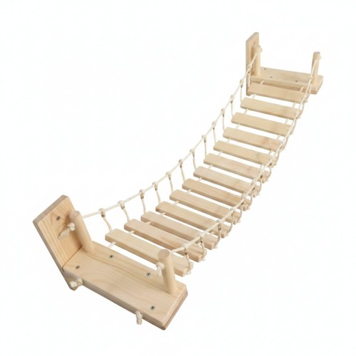 Wooden cat bridge with - wooden,