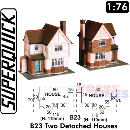 Two detached houses - houses, 1:76