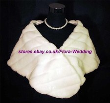 Faux Fur Bridal/Bridemaid Stole/Wedding Cape Shawl/Cover up/Capelet/Bolero,23