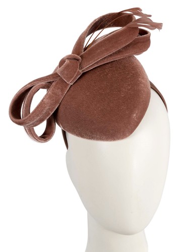 Taupe velvet pillbox winter