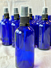 Blue Glass Spray Bottles Empty
