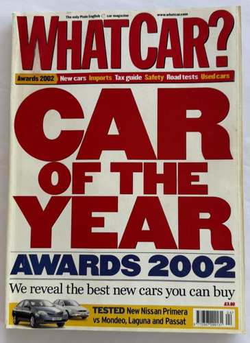 What car magazine awards 2002 - what, car?