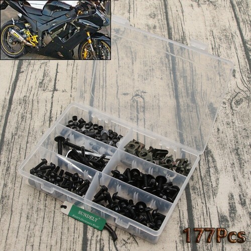 Black fairing bolts screws - black,