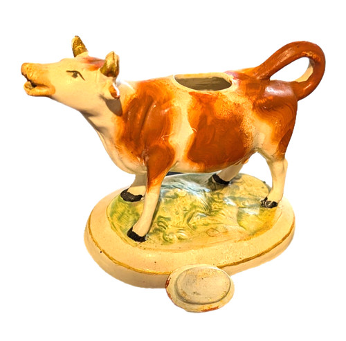 Antique staffordshire cow - antique,