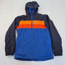 JACK WOLFSKIN Jacket Large 13-14 Years Blue Orange Boy Windbreaker Padded Hooded