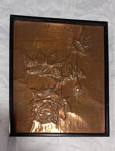 Vintage hammered copper wall - hammered,