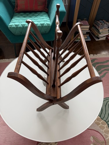Folding walnut mid century - walnut, mid-century