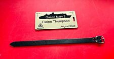 Cunard Cruise Ship "Queen Mary 2" Engraved Luggage Tag with Free Leather  Strap
