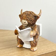 Modern Ornament for Living Room Highland Cow Animal Statue Figurine Quirky Gift