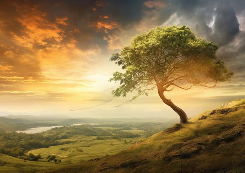 Stunning landscape tree canvas - landscape,