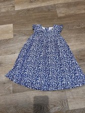 Girls Strawberry Faire Blue White Floral Cotton Traditional A Line Dress 3 Years