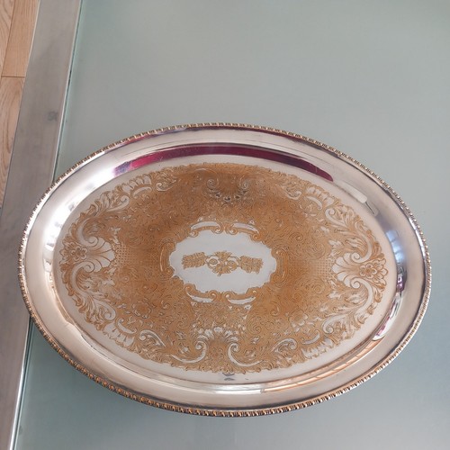 Vintage oval silver plated - ,