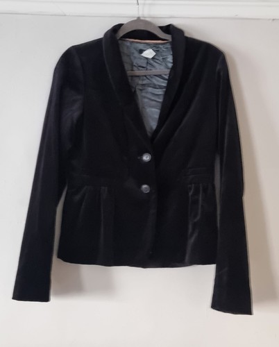 Womens black velvet blazer - womens, by