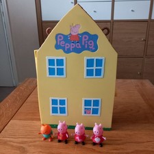 Peppa Pig House with NO Furniture Accessories and 4 Family Figures