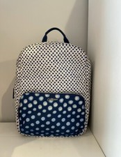 Cath Kidston sparkle blue spot backpack with 13inch laptop pocket. H33 W22 D12cm
