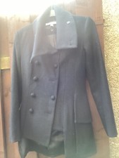 TWENTY8TWELVE pirate corset back Coat jacket UK Size 10 Black Wool Blend vgc