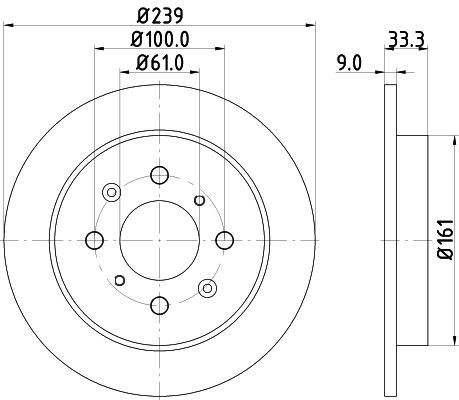 Mintex mdc2299 rear brake - 2x,