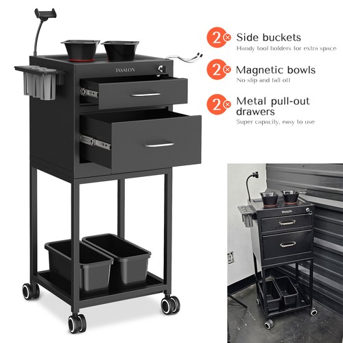 Metal salon trolley cart - metal, cart,