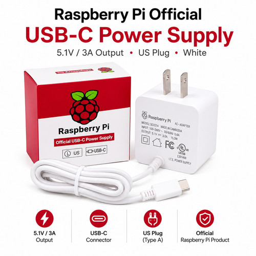 Raspberry official usb - official, usb-c
