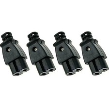 4pcs black rewireable female - black,