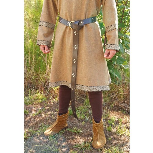 Medieval brown leather long - medieval,