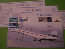 BUCKINGHAM FDC COVER CONCORDE ANNIVERSARY SIGNED  HOLDING, ADDLEY & ALLAN - SEE
