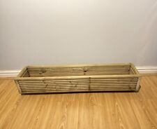 Wooden trough planters for
