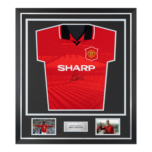 Framed eric cantona signed - framed,