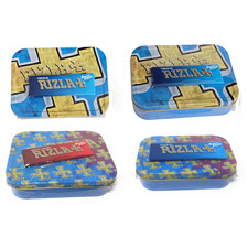 RIZLA Tobacco Tin & RIZLA Regular Papers Tobacco Storage Box Smoking Accessory