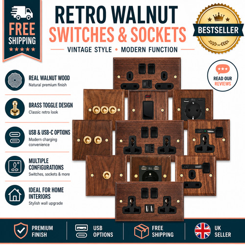 Retro walnut wall - walnut,