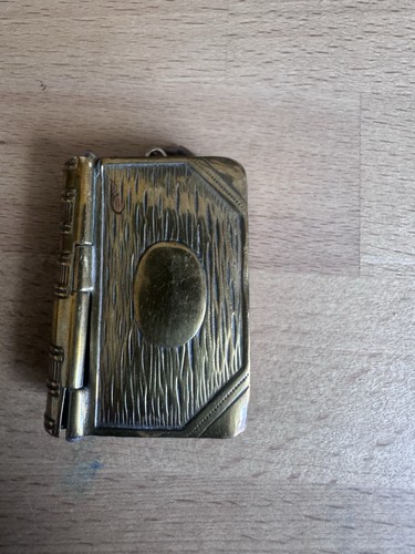 Edwardian brass vesta and