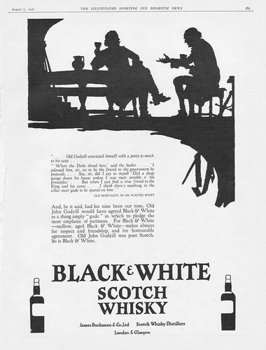 Black white scotch whisky - black,