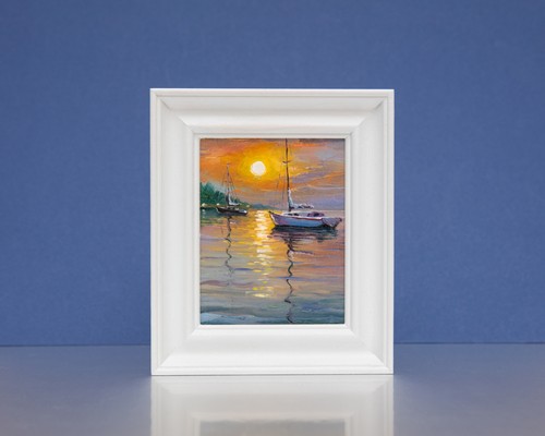 Oil painting original ocean - oil, painting,