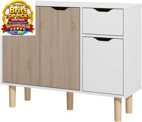 White sideboard natural - white, 2