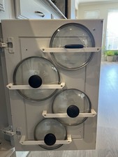 Set of 4 Pot Lid Holder Mounts – Wall or Cupboard Rack Organizer - 3D Printed 