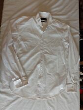 Men's Shirt Ventuno 21 Black Size 15 Collar Slim Fit White 24080
