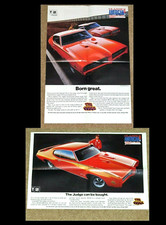 1969 PONTIAC GTO JUDGE DOUBLE SIDED POSTER - Reproduction of Original Adverts